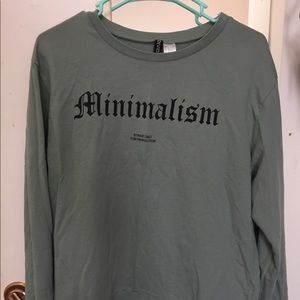 H&M + Sweatshirt “Minimalism” + Teal Blue